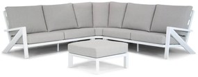 Hoek loungeset 5 personen Aluminium Wit  Santika Furniture Santika Cinta