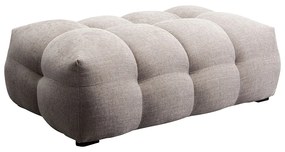 Kare Design Salamanca Velvet Poef Grijs Gecapitonneerd