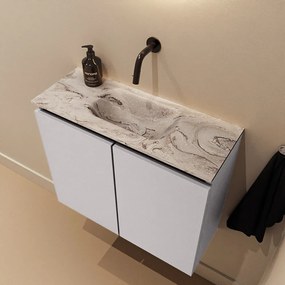 Mondiaz Ture DLux toiletmeubel 60cm cale met wastafel glace midden zonder kraangat