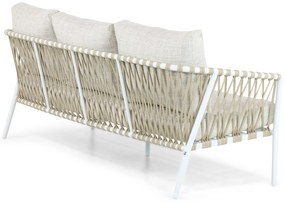Stoel en Bank Loungeset 5 personen Aluminium/rope Wit  Lifestyle Garden Furniture Feraro