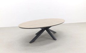 Taste Barista - Antraciet / GI Edison 280x140 cm. tafel - ovale tuinset