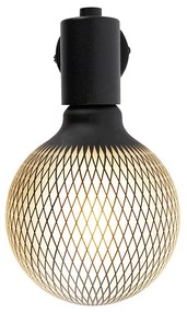 Industriële wandlamp zwart incl. G125 DECO 180lm - Facil 1 Design, Modern E27 cilinder / rond Binnenverlichting Lamp