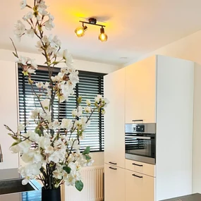 Smart plafondlamp met dimmer zwart met smoke glas incl. 2 Wifi P45 - Vidro Art Deco E14 rond Binnenverlichting Lamp