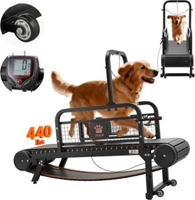 VEVOR hondenloopband 1750x510x1360 mm, voor kleine/middelgrote honden tot 199,58 kg, loopband met traploze snelheidsregeling, rem en wielen, hondentrainingsapparaat, hellingshoek van 110 mm