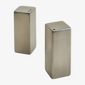 Limatoli Zout- En Peperstrooier Van Roestvrij Staal Geborsteld Roestvrij Staal - Sklum