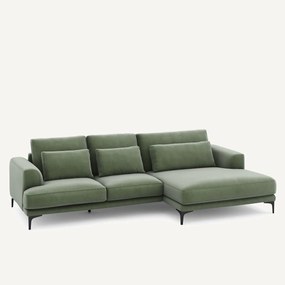 XL hoekbank rechts in fluweel, MARSILE