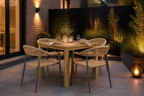 Tuinset 4 personen 90 cm Aluminium/Rope Taupe De Laan Projects