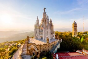 Foto Aerial view of Barcelona skyline with, Alexander Spatari