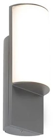 Moderne buitenwandlamp donkergrijs incl. LED - Harry