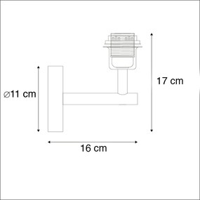 Moderne wandlamp antraciet 1-lichts met schakelaar - Combi Modern E27 rond Binnenverlichting Lamp