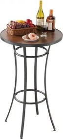 VEVOR Bartafel, 600 x 600 x 1000 mm, Bistrotafel, Hoge tafel met metalen frame, Ronde eettafels, Keukentafel, Bartafel, Feesttafel, Tuinmeubelen voor balkon, Tuin, Zwembad