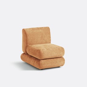 Modulaire haardstoel, dik fluweel, HOOVER