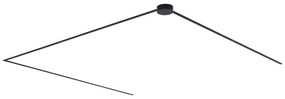 Modern railsysteem zwart 1-fase 600 cm met ronde voeding - Magnetic Modern Binnenverlichting Lamp