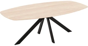 Goossens Excellent Eettafel Floyd, Semi ovaal 180 x 100 cm