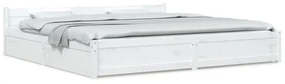 vidaXL Bedframe met lades wit 200x200 cm