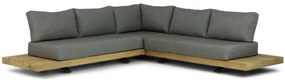 Hoek loungeset 5 personen Teak Old teak greywash Santika Furniture Santika