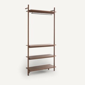 Module in notenhout voor dressing, 4 legplanken, Rory
