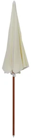 vidaXL Parasol met stalen paal 240 cm zandkleurig