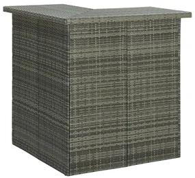 vidaXL 8-delige Tuinbarset met kussens poly rattan grijs