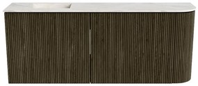 Mondiaz Joya DLux 100cm toiletmeubel ronding rechts shadow met wastafel faye links zonder kraangat ostra