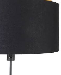 Moderne vloerlamp zwart met goud duo kap - Parte Modern E27 Binnenverlichting Lamp