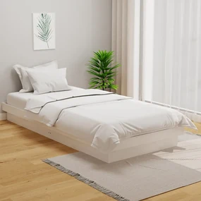 vidaXL Bedframe massief hout wit 90x190 cm 3FT Single