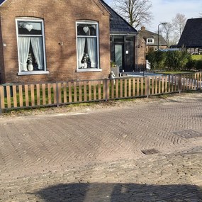 Tuinhek bruin gevlamd composiet Design met antraciet aluminium frame (180 x 80 cm)