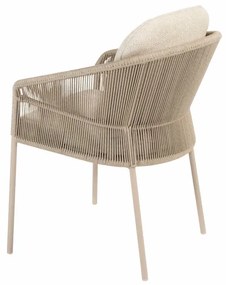 Taste by 4 Seasons Florence tuinset latte met estate tafel 240 cm teak Tuinstoel   taupe weerbestendig