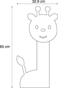 Kinder wandlamp oranje incl. LED 3-staps dimbaar - Gigi the Giraffe