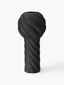 Handbeschilderde keramische vaas Twist Pillar, H 34 cm