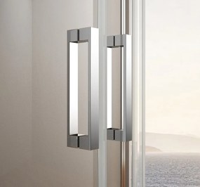 Bruckner Borg vierkante douchecabine 90x90x195cm chroom