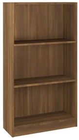 vidaXL Boekenkast 60x24x109 cm bewerkt hout bruineikenkleurig