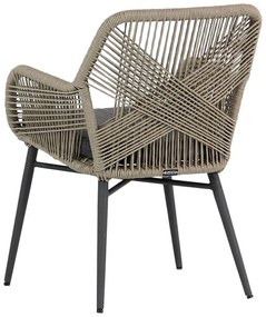 Bistroset 2 personen 70 cm Aluminium/wicker Taupe Lifestyle Garden Furniture Advance/Como