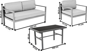 Garden Point Porto Apetito 6 bruine tuinmeubelset