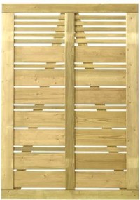 Tuindeur vuren - Silence louvre recht groen geimpregneerd (100 x 140 cm)