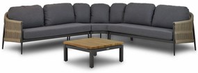 Hoek loungeset 5 personen Aluminium/Rope Grijs  Coco Romeo/Riviera