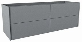 Mondiaz TENCE wastafelonderkast - 140x45x50cm - 4 lades - uitsparing links - push to open - softclose - Plata M37158Plata