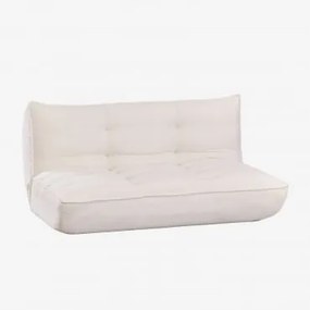 2-zits Verstelbare Bank Mati Bekleed Stof Gebroken Wit - Sklum