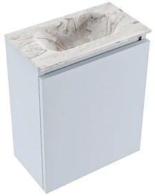 Mondiaz Ture DLux toiletmeubel 40cm clay met wastafel glace midden zonder kraangat