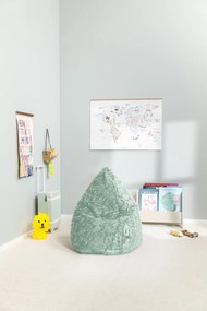 Kinder Zitzak BeanBag Fluffy L - Mintgroen