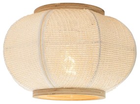 Oosterse plafondlamp naturel - Rob