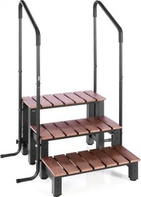 VEVOR Badkuiptrap Zwembadtrap 3-trede RV-trap, 640,08 mm brede buitentrap voor bovengrondse/opblaasbare zwembaden met een draagvermogen van 249,48 kg, veelzijdig voor veranda's en patio's