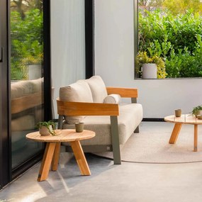 4 Seasons Outdoor Cosmic loungetafel Ø78 cm antractiet - teak