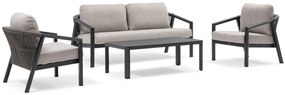 Stoel en Bank Loungeset 5 personen Aluminium Grijs Lifestyle Garden Furniture Jada