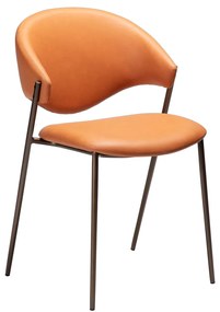 Dan-Form Zone Retro Design Eetkamerstoel Pumpkin Spice Kunstleer