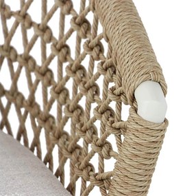 Coco Bali Barstoel Aluminium/Rope Taupe