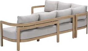 Garden Impressions Sirocco lounge dining set 3-delig links - acacia - grey sand