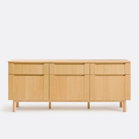 Buffetkast met eikenfineer, 3 deuren, 3 lades, Bellita