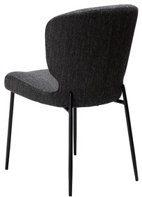 Dan-Form Glory Luxe Eetkamerstoel Zwart Boucle