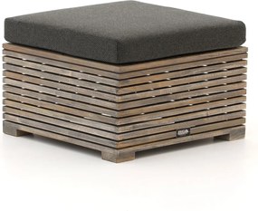 Voetenbank | ROUGH-C | Teakhout | Old Teak Greywash | 60x60cm | Kees Smit Tuinmeubelen